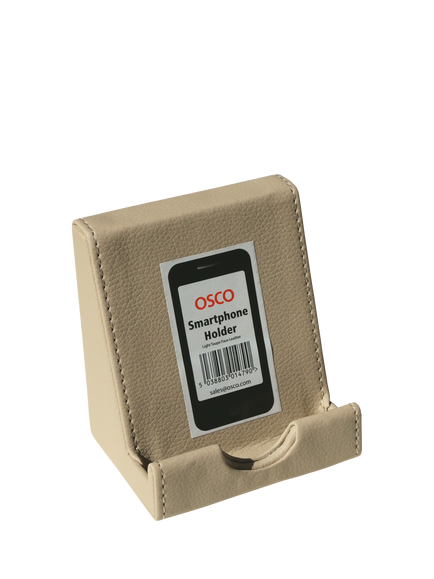 Osco Faux Leather Phone Holder, Light Taupe, Light Taupe