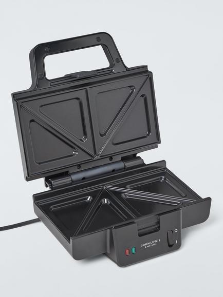 John Lewis Sandwich Maker, Black - view 2, Black
