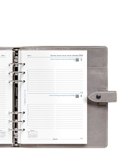 Filofax A5 Day Per Page 2026 Personal Organiser Insert, White - view 2, White