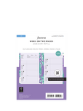 Filofax A5 Floral Week to View 2026 Personal Organiser Insert, White