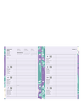 Filofax A5 Floral Week to View 2026 Personal Organiser Insert, White