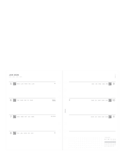 Filofax A5 Minimal Week to View 2026 Personal Organiser Insert, White - view 2, White