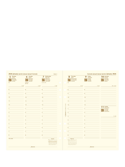 Filofax A5 Week to View 2026 Personal Organiser Insert, Cotton Cream - view 2, Cotton Cream