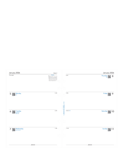 Filofax A5 Week to View 2026 Personal Organiser Insert, White - view 2, White
