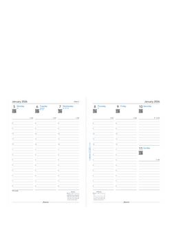 Filofax A5 Week to View Appointments 2026 Personal Organiser Insert, White - view 2, White