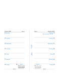 Filofax Mini Week to View 2026 Personal Organiser Insert, White