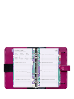 Filofax Personal Floral Week to View 2026 Personal Organiser Insert, White - view 2, White