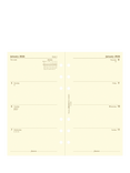 Filofax Personal Week to View 2026 Personal Organiser Insert, Cotton Cream