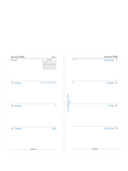 Filofax Personal Week to View Sunday Start 2026 Personal Organiser Insert, White