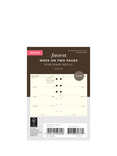 Filofax Pocket Week to View 2026 Personal Organiser Insert, Cotton Cream