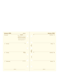 Filofax Pocket Week to View 2026 Personal Organiser Insert, Cotton Cream