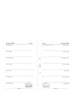 Filofax Pocket Week per Page 2026 Personal Organiser Insert, White - view 2, White