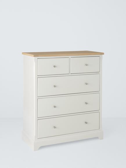 John Lewis Cove 5 Drawer Chest, Greige Oak