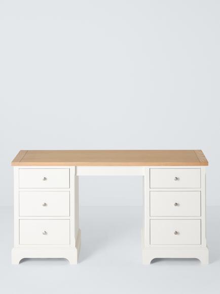 John Lewis Cove 6 Drawer Dressing Table - view 2, White Oak