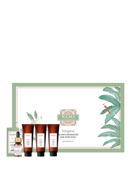 Kama Ayurveda Bringaras Scalp & Hair Invigorating Ritual Discovery Haircare Gift Set, 