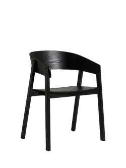 MADE Aster Dining Chairs, Set of 2, Oak, Black