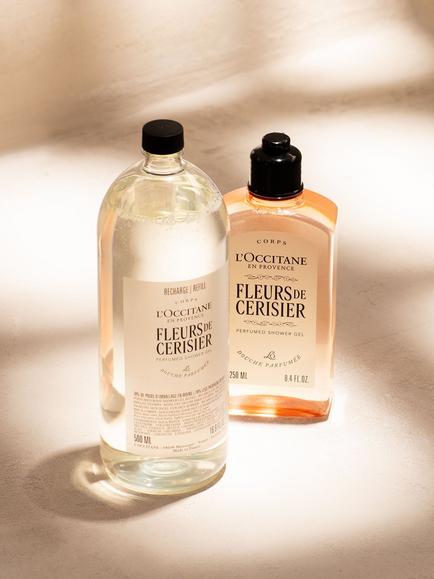 L'OCCITANE Fleurs de Cerisier (Cherry Blossom) Perfumed Shower Gel Refill, 500ml - view 2, 