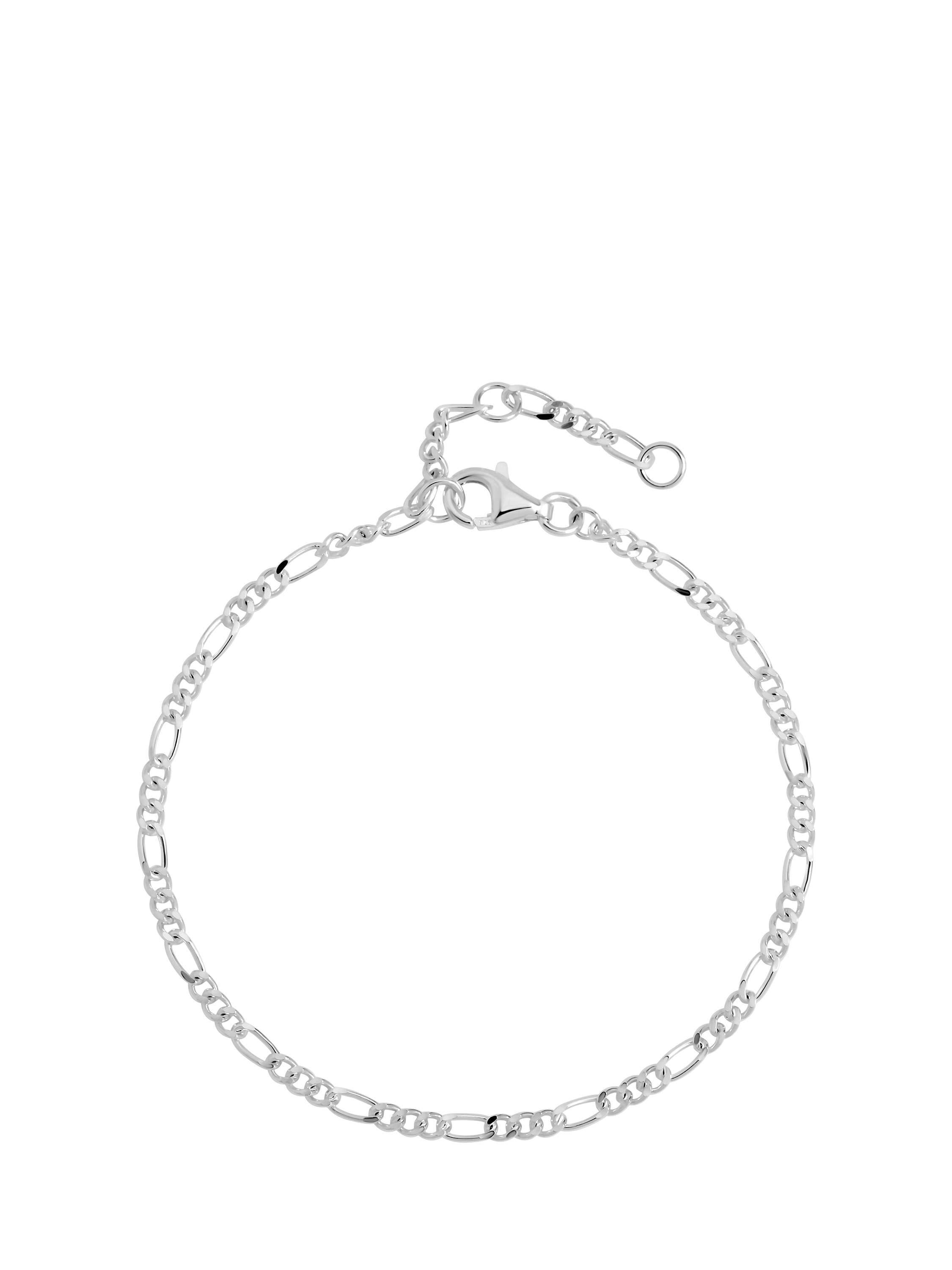 Product image 1 of 3, which shows Simply Silver Figaro Chain Bracelet