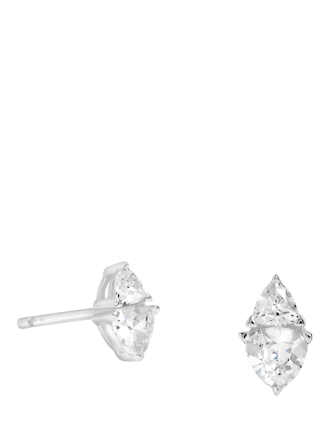 Product image 1 of 1, which shows Simply Silver Cubic Zirconia Stud Earrings, Silver