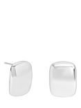 Simply Silver Polished Dome Stud Earrings, Silver