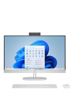 HP 27-ct2001na All-in-One Desktop PC, AMD Ryzen AI 7 Processor, 16GB RAM, 2TB SSD, 27” Full HD, Shell White, Shell White