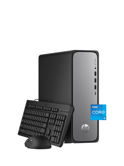 HP OmniDesk S03-0008na Slim Desktop PC, Intel Core i5 Processor, 16GB RAM, 1TB SSD, Black, Black