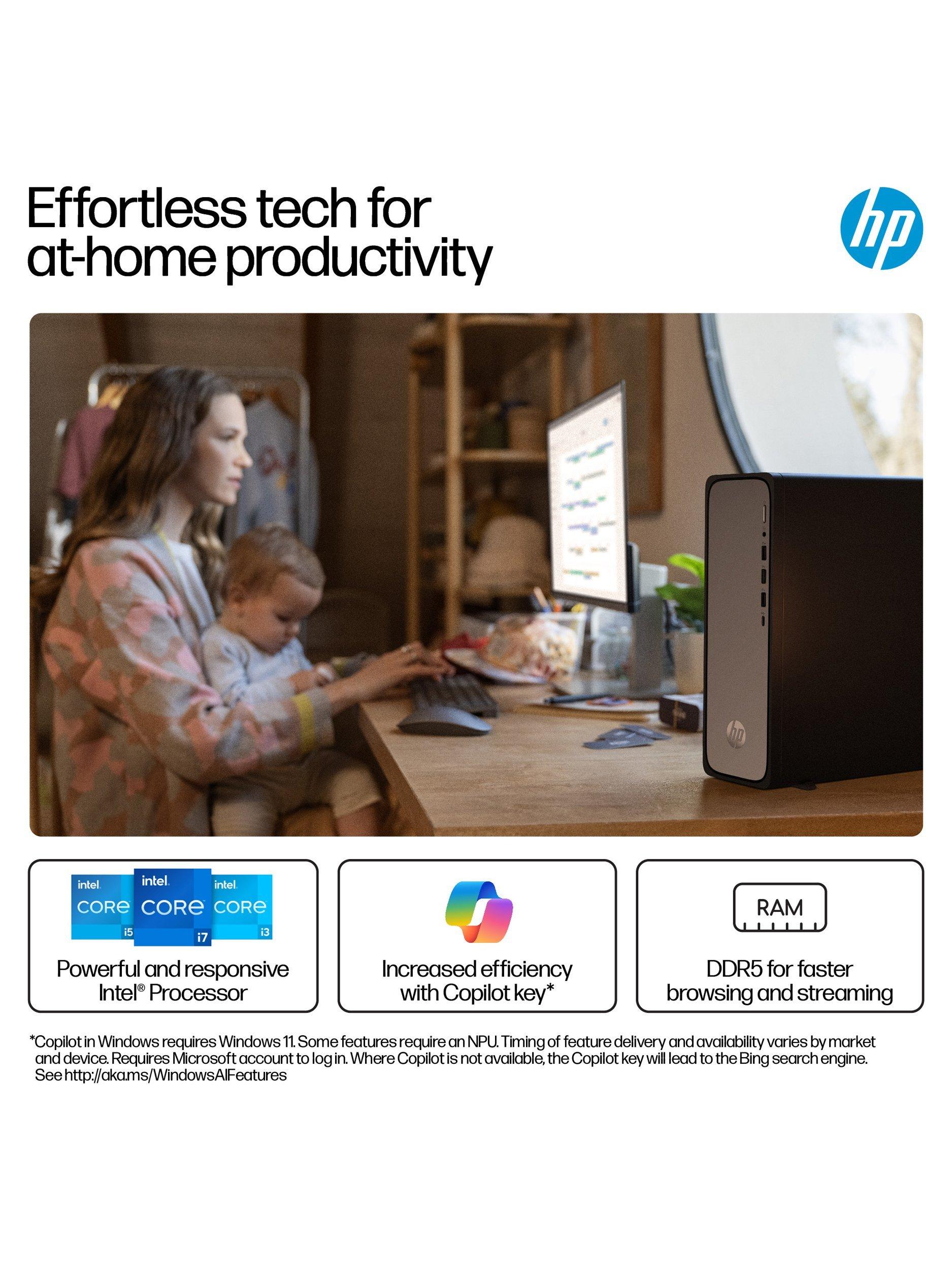 HP OmniDesk S03-0013na Slim Desktop PC, Intel 300 Processor, 8GB