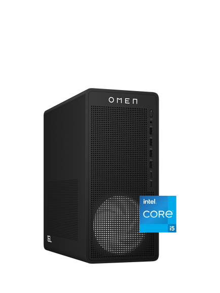 HP OMEN 16L TG03-0008na Desktop Gaming PC, Intel Core i5 Processor, 16GB RAM, 1TB SSD, RTX 5060, Black – Non-Window, Black - Non-window