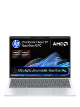 HP OmniBook 7 Aero 13-bg1003na Laptop, AMD Ryzen AI 5 Processor, 16GB RAM, 1TB SSD, 13.3” 2K, Glacier Silver