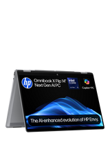 HP OmniBook X Flip 14 Convertible Laptop, Intel Core Ultra 5 Processor, 16GB RAM, 512GB SSD, 14” 3K Touchscreen, Meteor Silver