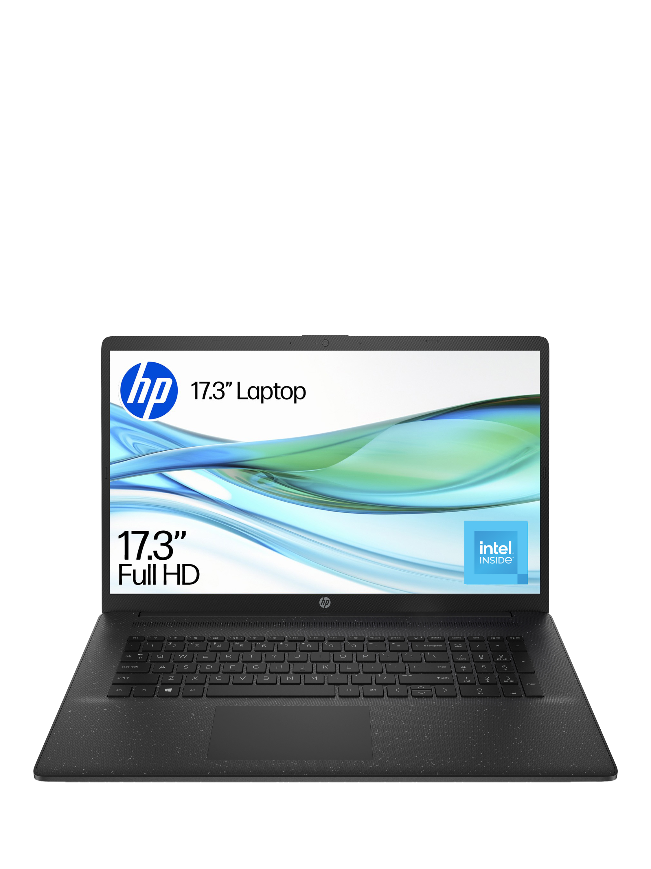 HP 17-cn3008na Laptop, Intel N100 Processor, 4GB RAM, 128GB, 17.3” Full HD, Jet Black