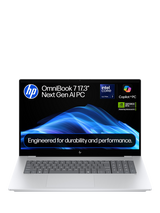 HP OmniBook 7 17-dc0000na Laptop, Intel Core Ultra 7 Processor, 32GB RAM, 2TB SSD, 17.3” Full HD, Glacier Silver