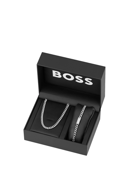 HUGO BOSS 1570197 Chain For Him Gift Set, Silver - view 2, Silver