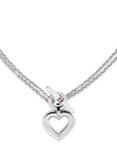 Tommy Hilfiger Heart Pendant Toggle Necklace, Silver