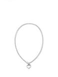 Tommy Hilfiger Heart Pendant Toggle Necklace, Silver