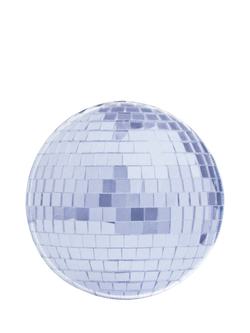 Mustard Disco Ball Mouse Mat, Silver, Silver