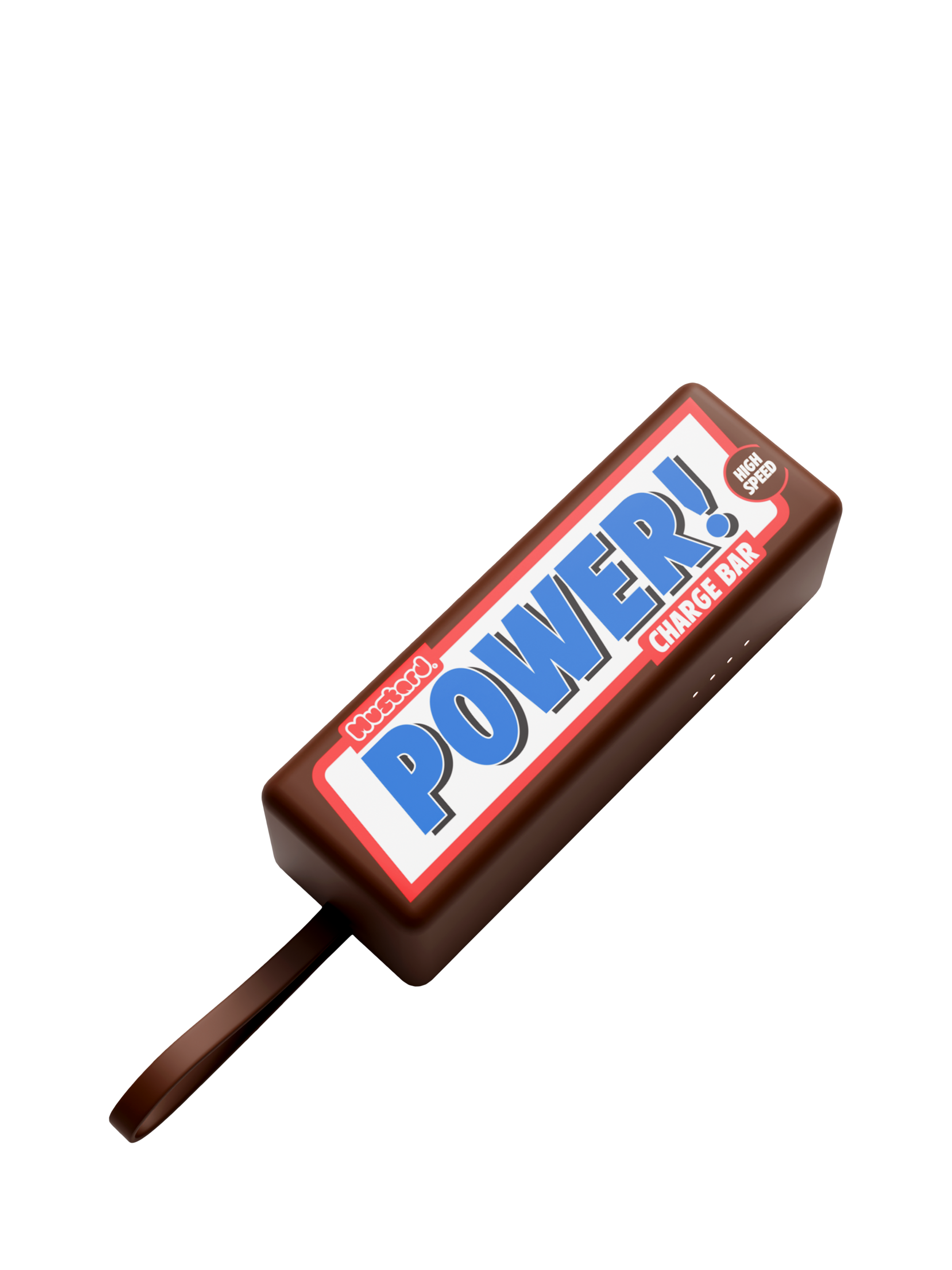 Mustard Chocolate Bar Power Charger, Brown