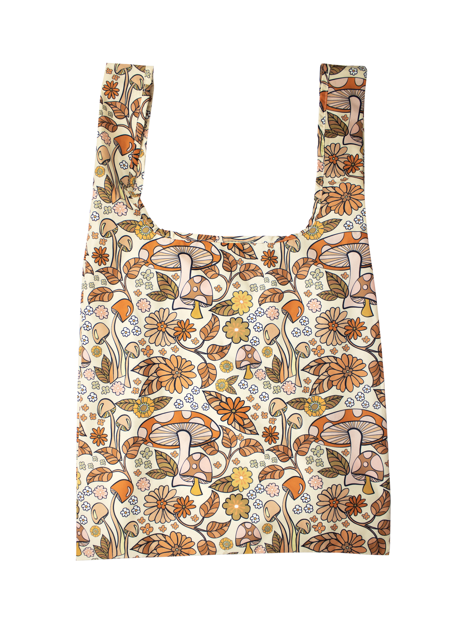 Product image 1 of 5, which shows Kind Bag Mushrooms Shopper Bag, Brown