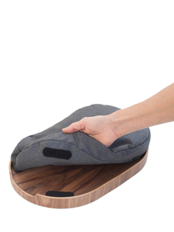 Bosign CurveLine Anti-Slip Medium Walnut Veneer Top Lap Tray, 39cm - view 2, Walnut