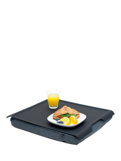 Bosign Large Anti-Slip Plastic Top Lap Tray, 46cm, Black - view 2, Black