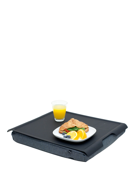 Bosign Large Anti-Slip Plastic Top Lap Tray, 46cm, Black - view 2, Black