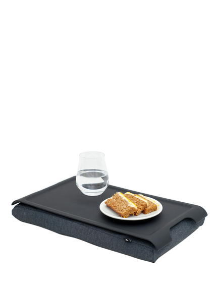 Bosign Mini Anti-Slip Plastic Top Lap Tray, 43cm, Black - view 2, Black