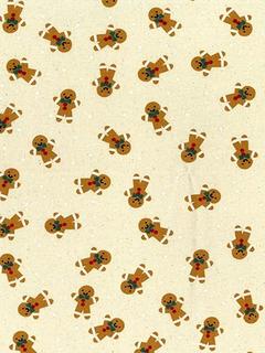 John Louden Gingerbread Man Cotton Fabric, Multi