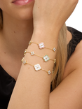 Jon Richard Pave Clover Bracelet