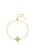 Jon Richard Crystal Clover Bracelet, Gold