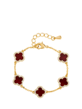 Jon Richard Crystal Clover Bracelet