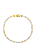 Jon Richard Cubic Zirconia Round Tennis Bracelet, Gold