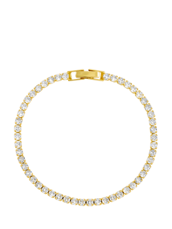 Jon Richard Cubic Zirconia Round Tennis Bracelet, Gold, Gold