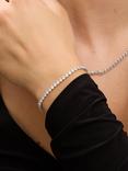Jon Richard Cubic Zirconia Round Tennis Bracelet, Silver