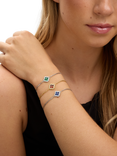 Jon Richard Crystal Clover Toggle Bracelet, Silver/Sapphire